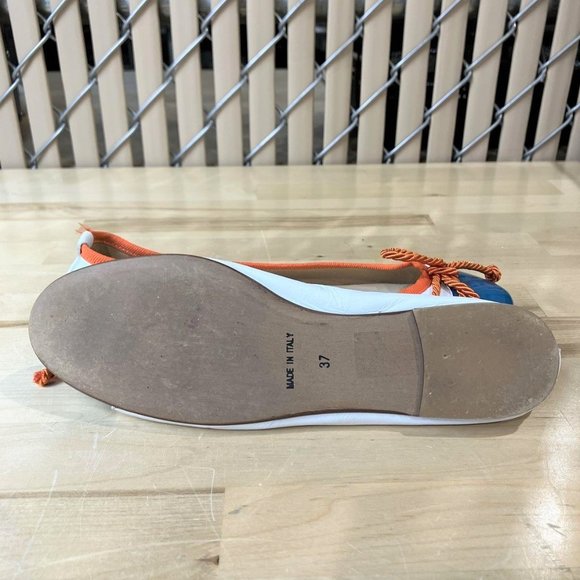 Ballerette COLONNA Leather Multicolor Toe Cap Ballet Flats - EU 37 / US 6.5 - Picture 8 of 13